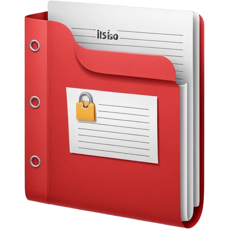 Office red document  emoji