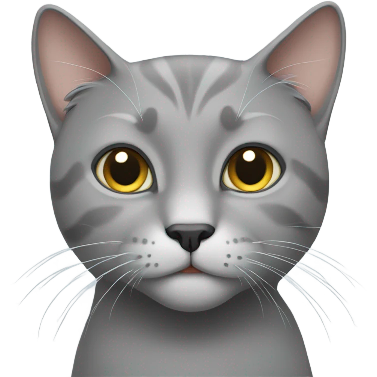 Grey cat emoji