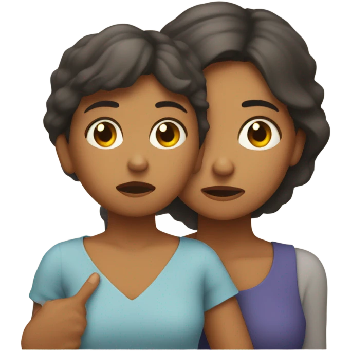 Abrazo, madre e hija emoji