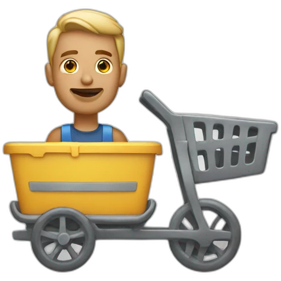 empty cart man emoji emoji