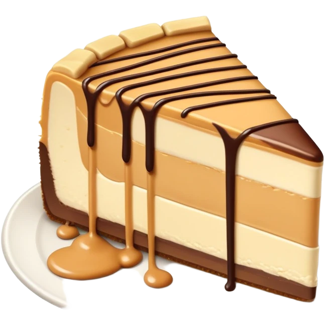 Peanut butter cheesecake slice  emoji