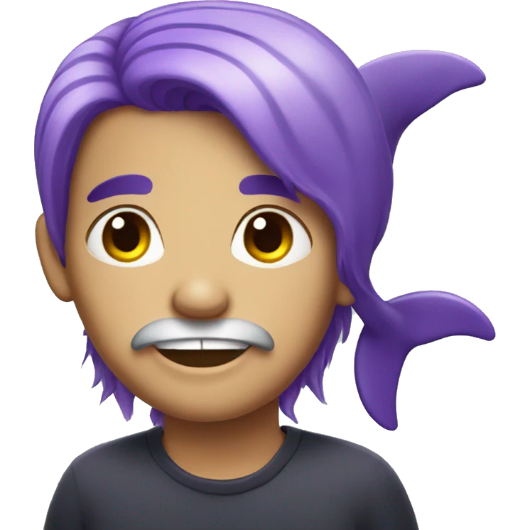 whale with purple hair emoji
