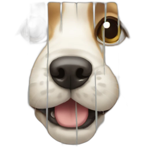 Dog in a cage emoji