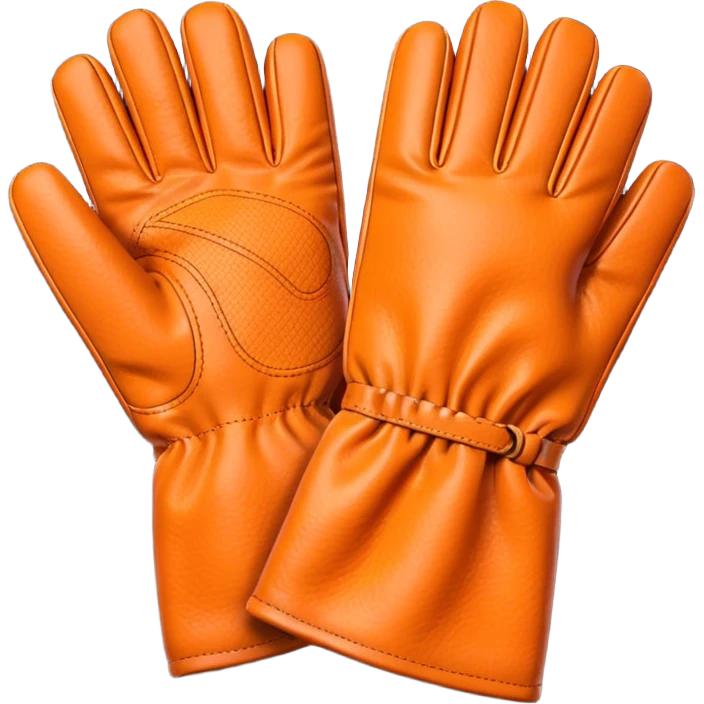 gloves: orange color emoji