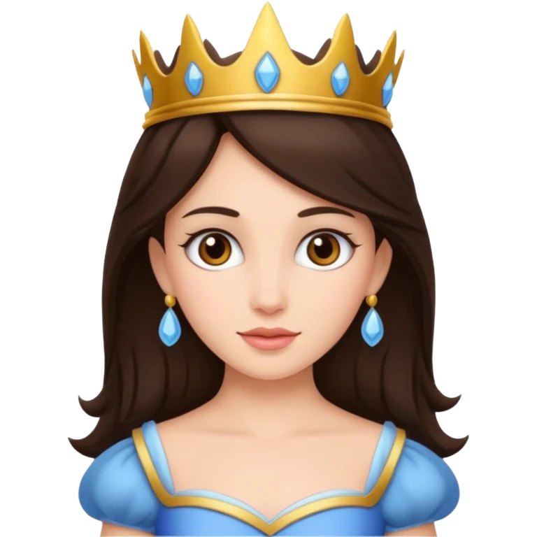 Brunette princess  emoji