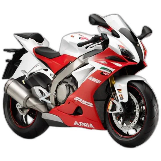 APRILIA RSV4 BLANC  ROUGE emoji