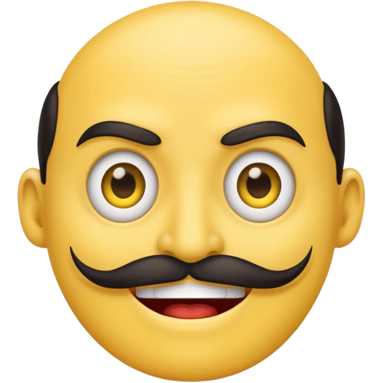 Create a Chinese smile emoji, the smile should contain an evil smile with a long Chinese like mustache emoji