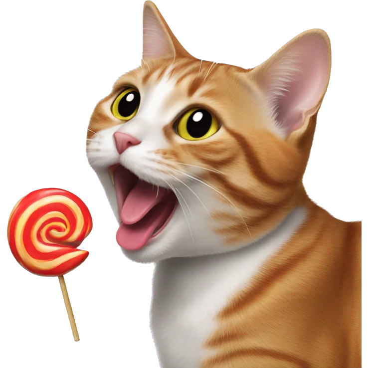Cat licking a lollipop  emoji