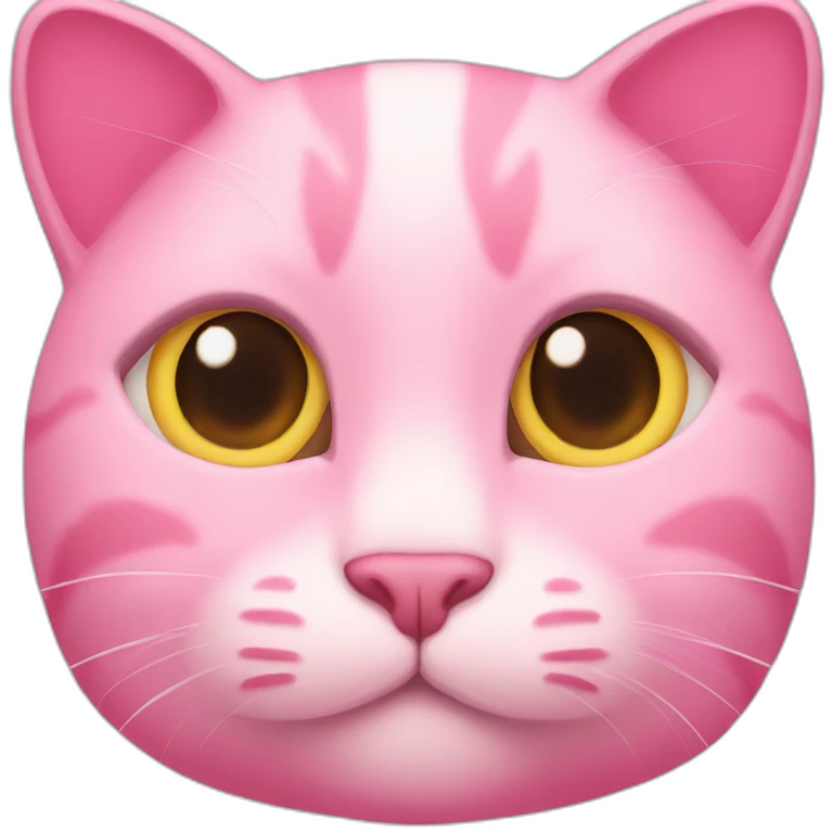 Pink cat emoji