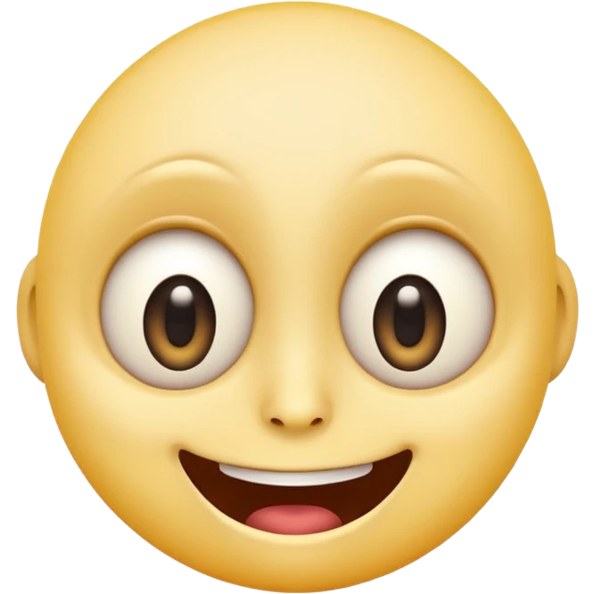 freaky emoji with unsettling expression and exaggerated features emoji