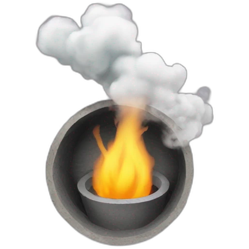 burst of smoke coming out of a hole emoji