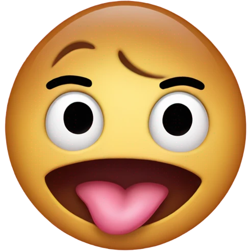 Heart eye emoji with tongue sticking out emoji