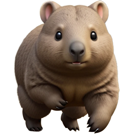 cinematic-wombat-realistic-full-body-waddling-emoji,-stout-muscular-frame-covered-in-coarse-brown-fur,-short-powerful-legs-trotting-determinedly-through-bushland,-round-dark-eyes-filled-with-calm-confidence,-tiny-rounded-ears-twitching-slightly,-strong-digging-claws-visible-on-sturdy-paws,-simplified-yet-realistic-focused-features,-highly-detailed,-glowing-with-a-subtle-earthy-glow emoji