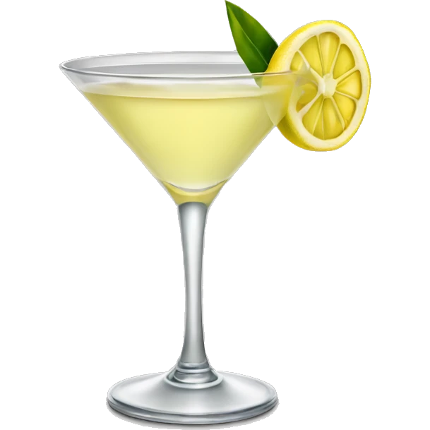 lemon drop drink in a martini glass emoji