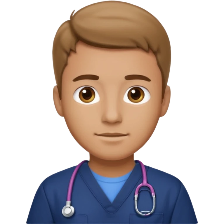 male light brunette hair vet with navy blue scrub

 emoji