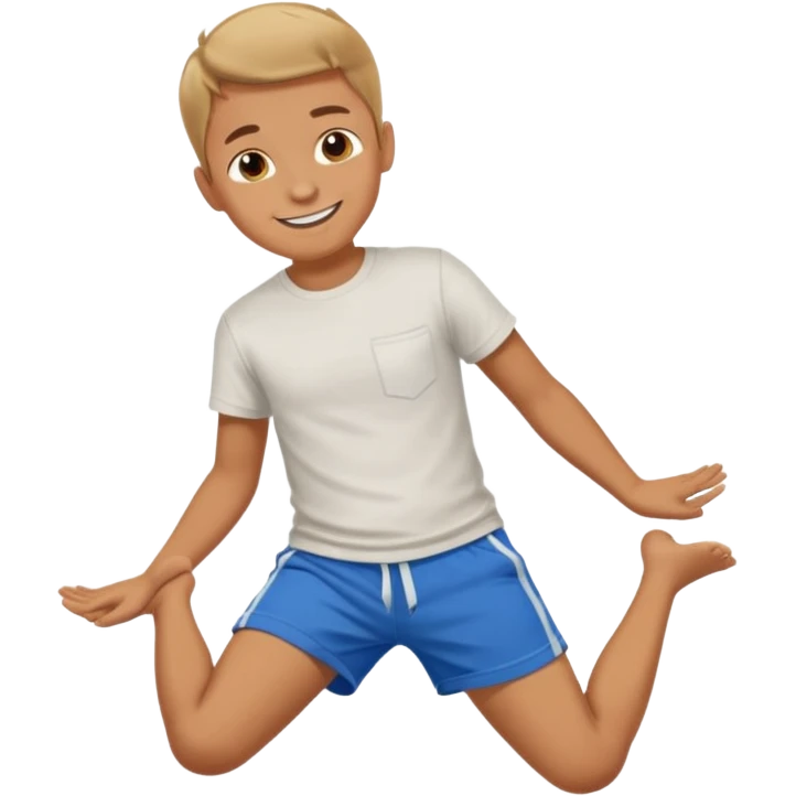 a boy that is sliding on his belly in ON his belly  emoji