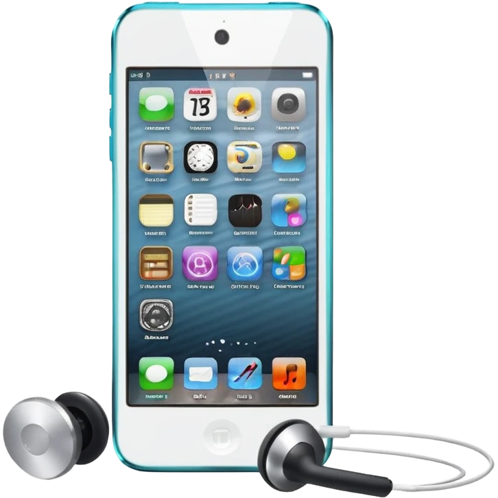 iPod touch 8 with earpiece speaker and running iOS 7 emoji