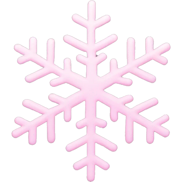 Pastel pink snowflake  emoji
