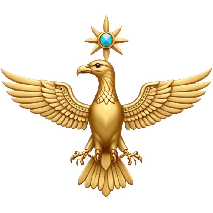 Simplified Faravahar with minimalist design emoji
