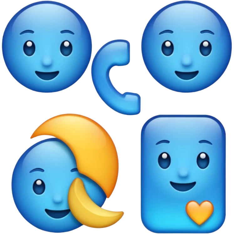 Blue  emoji