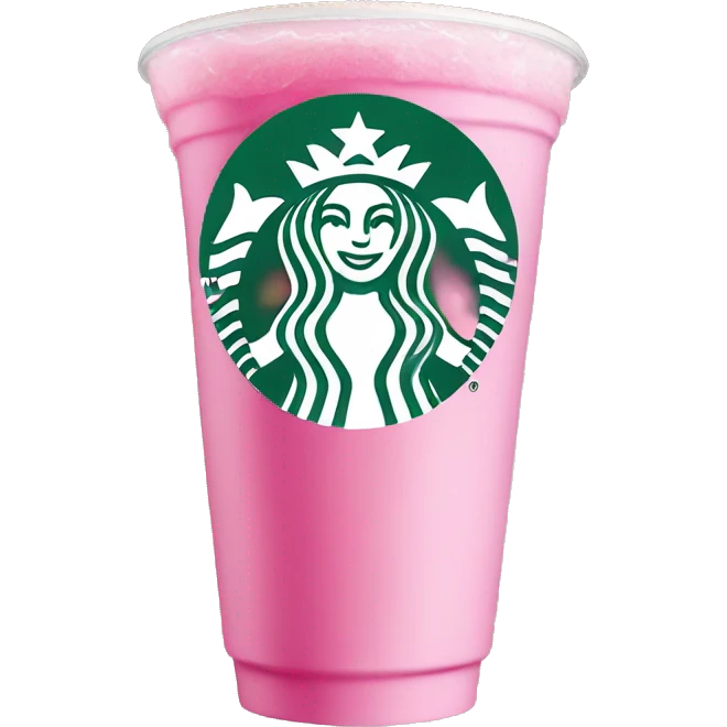 Pink drink from Starbucks  emoji
