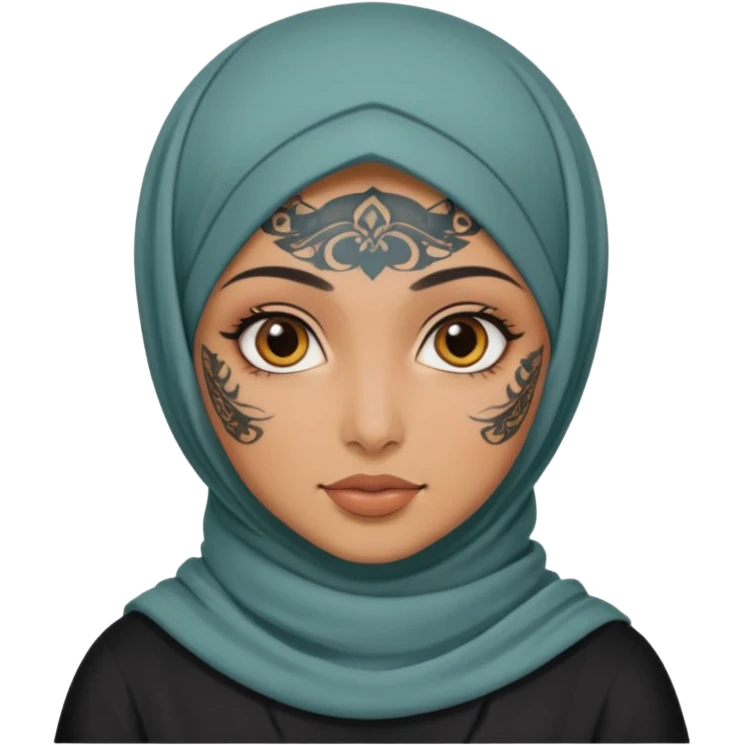 PERSIAN ancient GIRL with tatooed and hijab  emoji