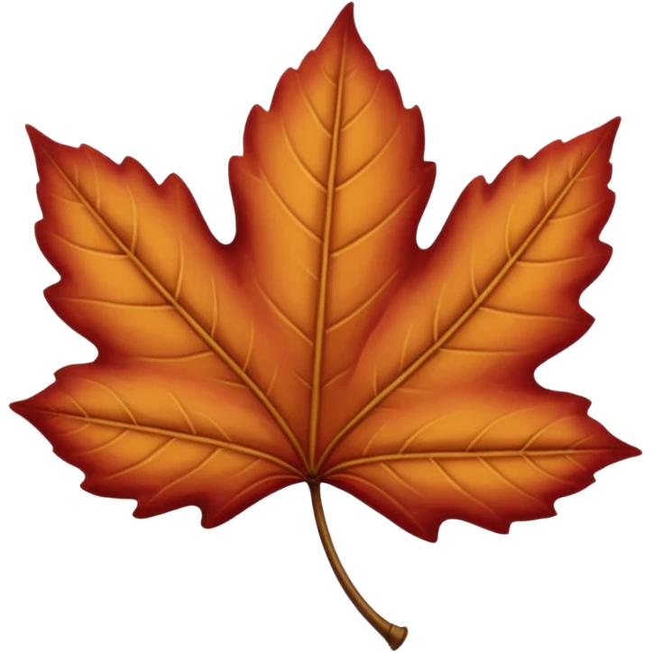 Hoja de otoño En color vintage emoji