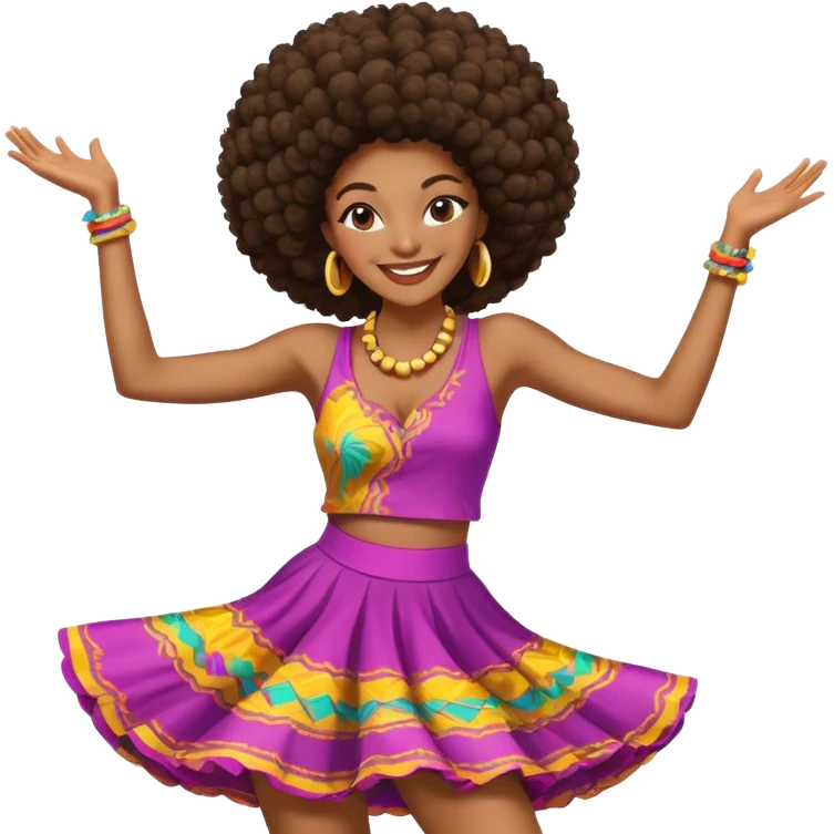 afro american woman dancing in miami  emoji