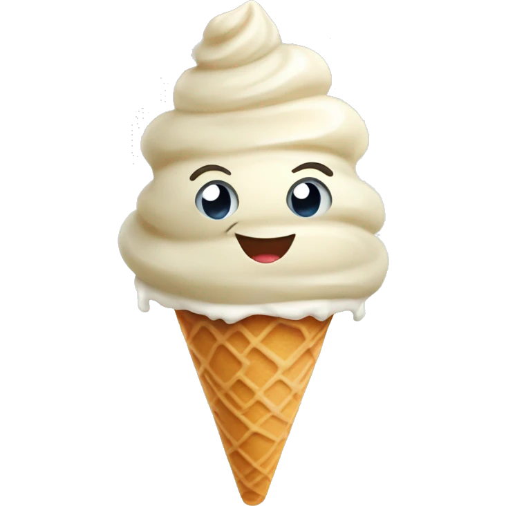 vanilla icecream cone  emoji