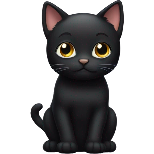 cute black cat emoji