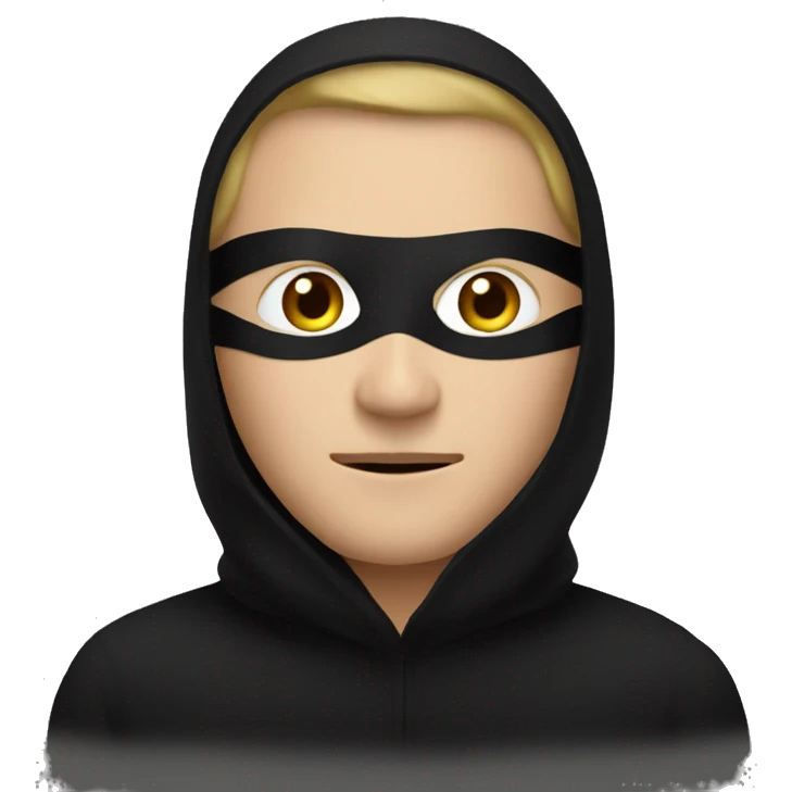 white man in a black balaclava emoji