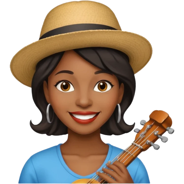 Street Music Performer black woman  emoji
