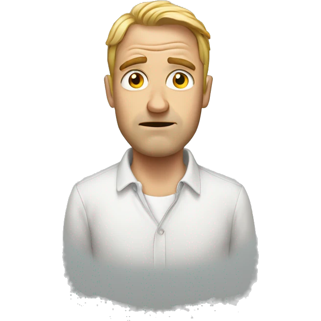 Grossed out white guy  emoji