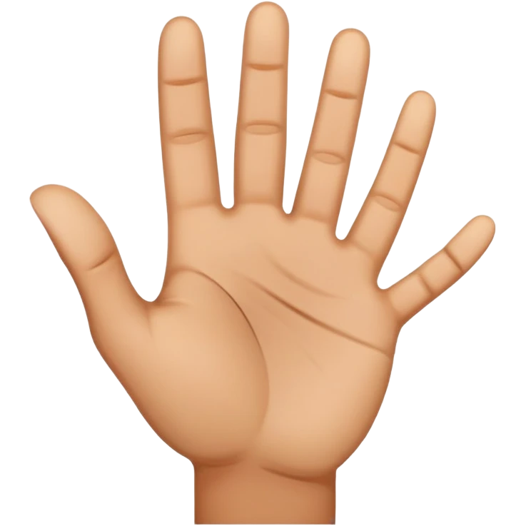 stop hand gesture with palm facing forward emoji