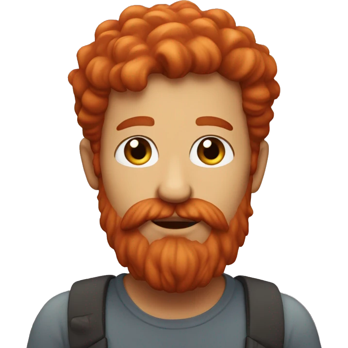 Red bearded man with heart eyes  emoji