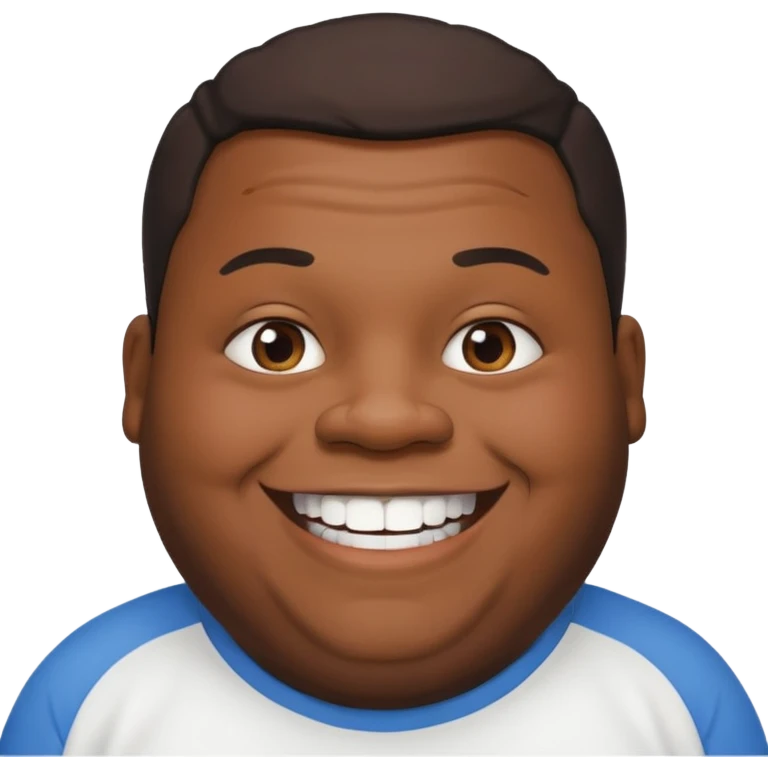 Fat black man with half of missing front tooth emoji