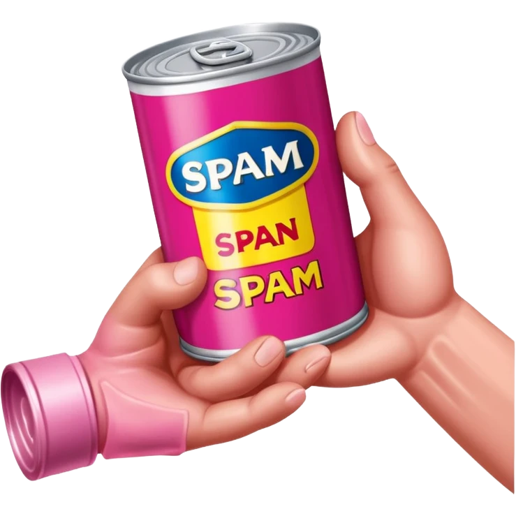 Jeff Koons style spam meat hand sculpture  emoji