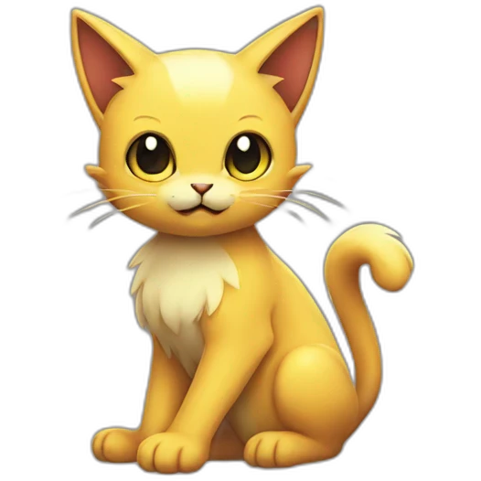 Sitting-poison-type-pokemon-cat emoji