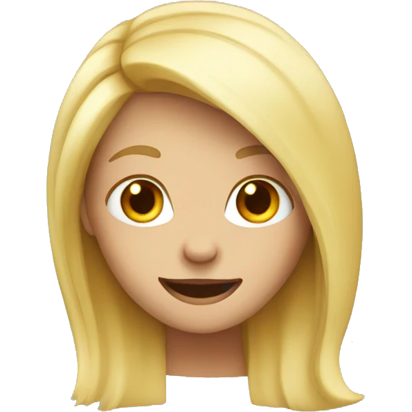 Blond girl having fun  emoji