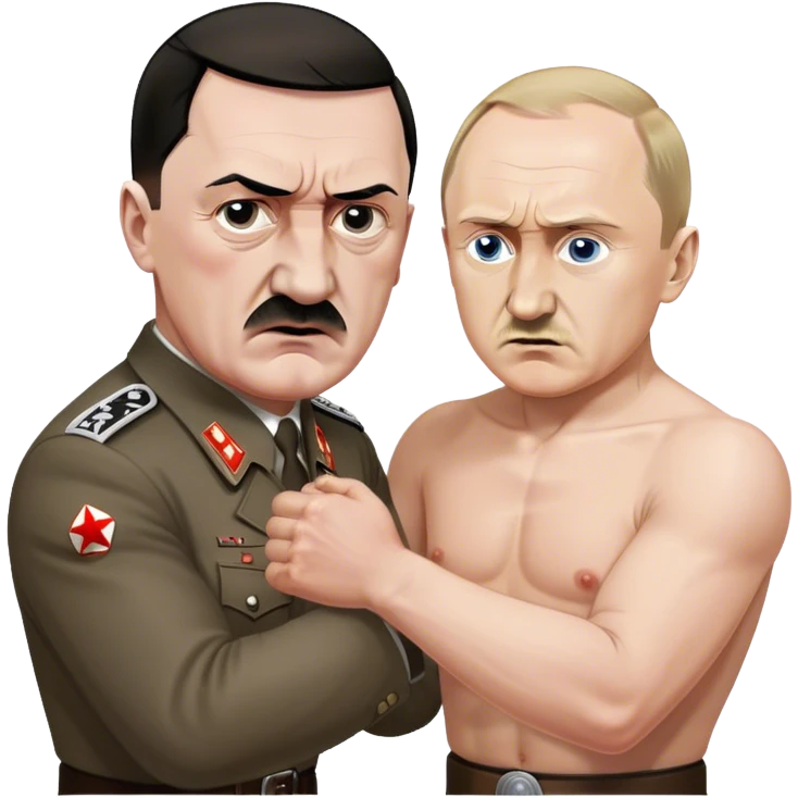 adolf hitler fighting vladimir putin emoji