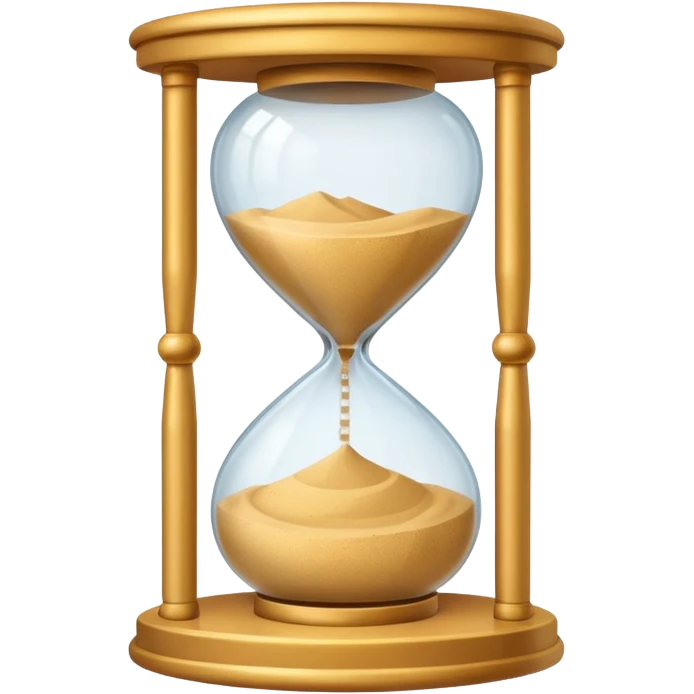 simple minimalist sand-clock only the glass and the sand emoji