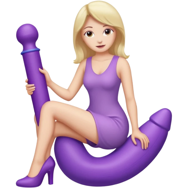 Woman sitting on dildo emoji