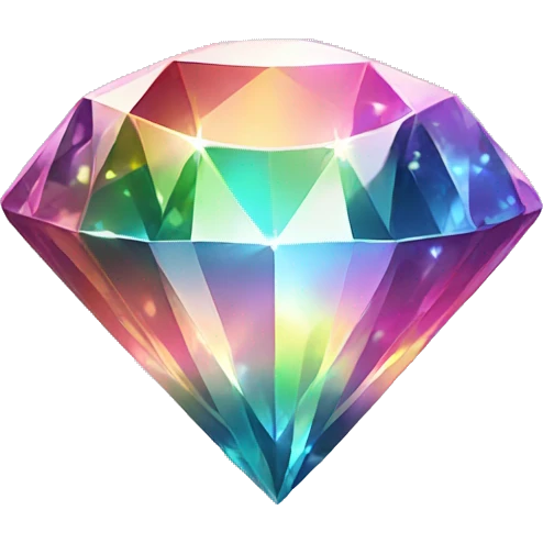 Sparkly rainbow diamond  emoji