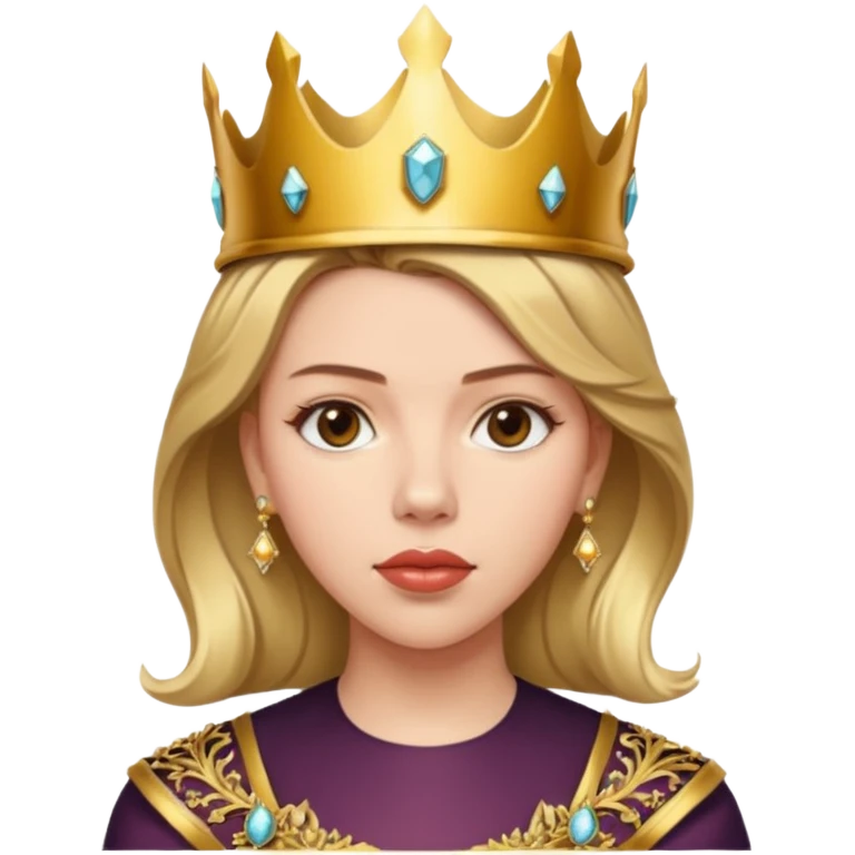 Scarlett Johansson, wearing crown  emoji