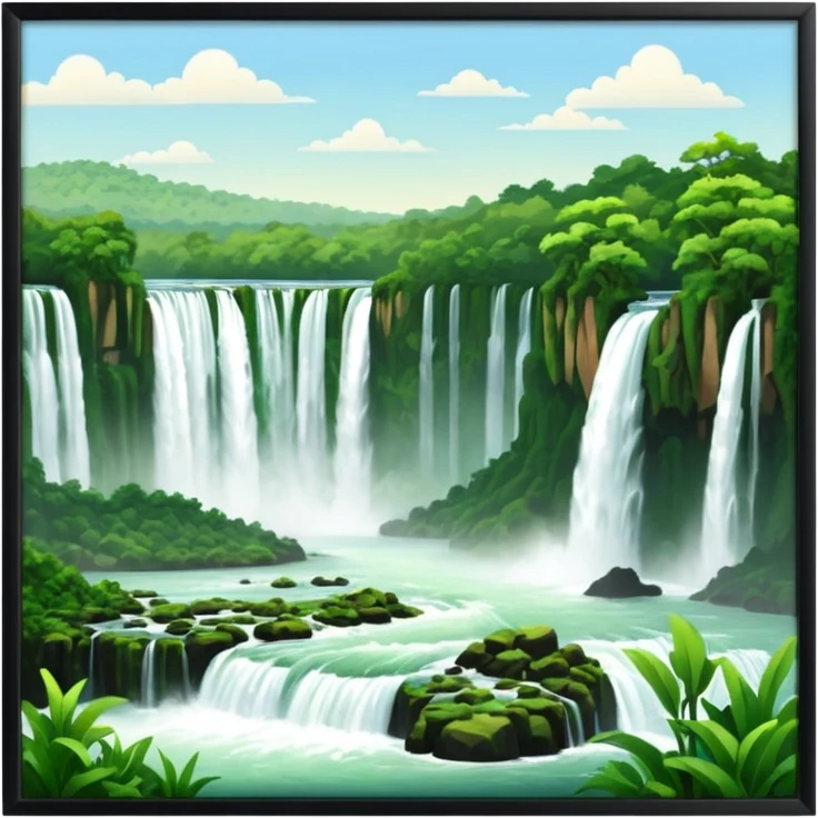 iguazu waterfalls emoji