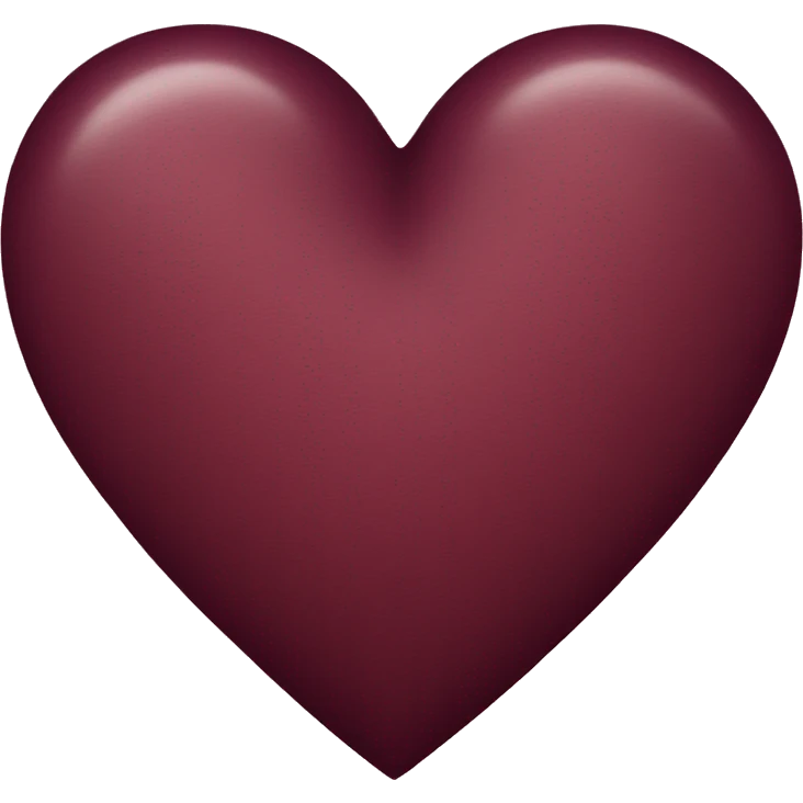 Burgundy coloured heart emoji