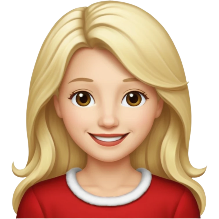 Mom Noel chrtismas hair blonde long emoji