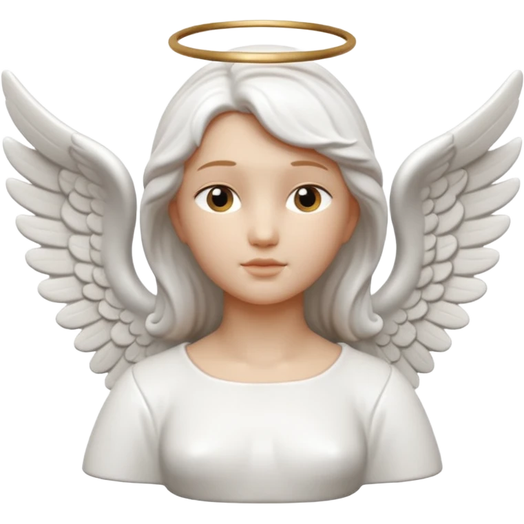 Ceramic bust of an angel emoji