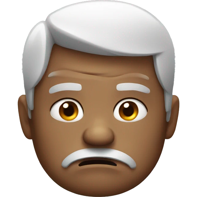 Grumpy and tired  emoji