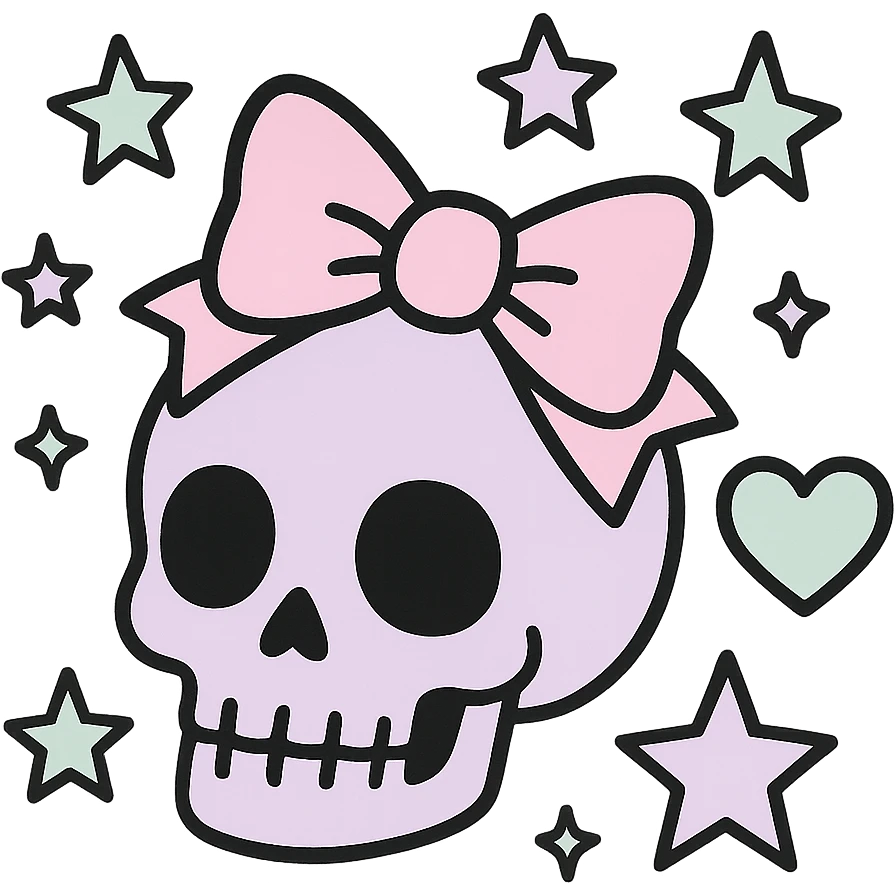 pastel goth black object remove background emoji